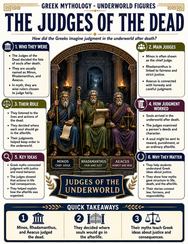 The Judges of the Dead I Greek Mythology I Infographic