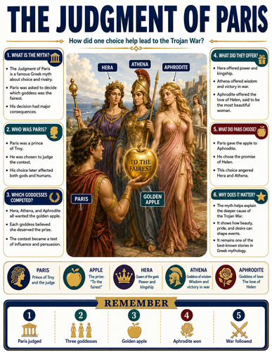 The Judgment of Paris I Greek Mythology I Infographic