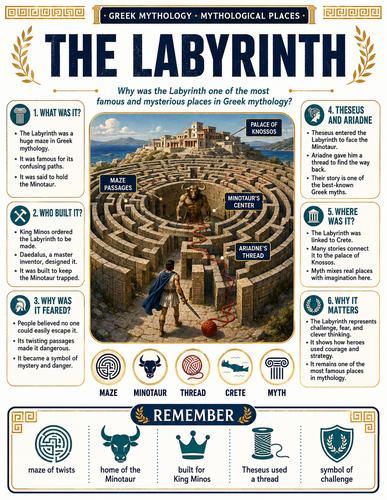 The Labyrinth I Greek Mythology I Infographic