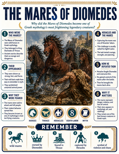 The Mares of Diomedes I Greek Mythology I Infographic
