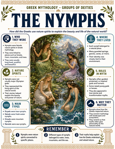 The Nymphs I Greek Mythology I Infographic