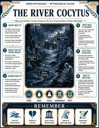 The River Cocytus I Greek Mythology I Infographic