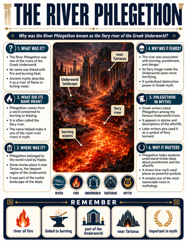 The River Phlegethon I Greek Mythology I Infographic