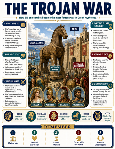 The Trojan War I Greek Mythology I Infographic