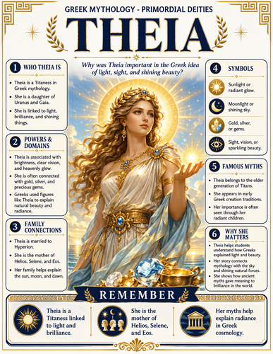 Theia I Greek Mythology I Infographic