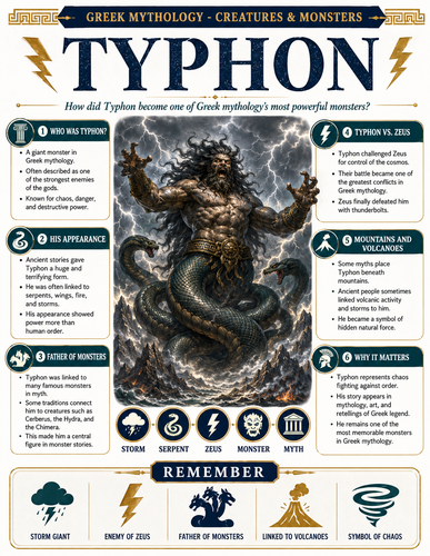 Typhon I Greek Mythology I Infographic