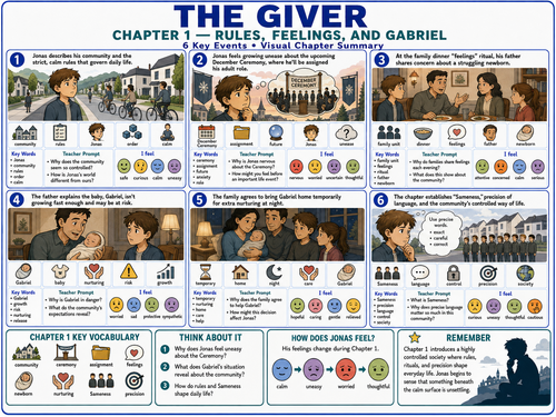 The Giver Chapter 1 Visual Summary: UDL & SEN Mat