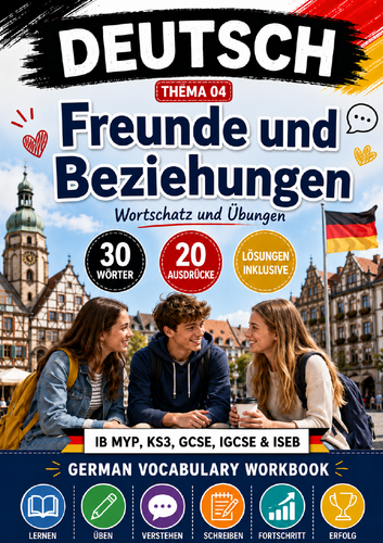 German Friends & Relationships | IB MYP, KS3, GCSE, IGCSE & ISEB | Vocabulary Workbook + Answers