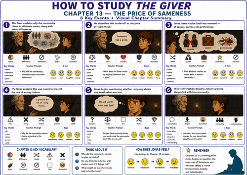 The Giver Chapter 13 Visual Summary: UDL & SEN Mat