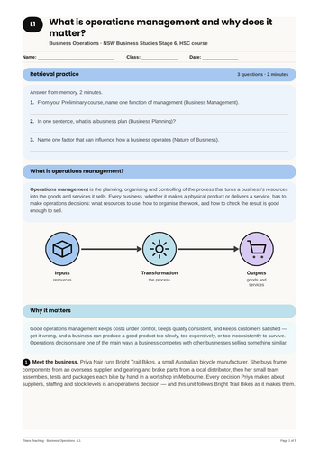 Business Operations Why It Matters NSW St6 HSC Free