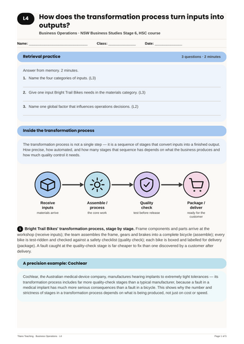 Business Operations Transformation Process NSW St6 HSC