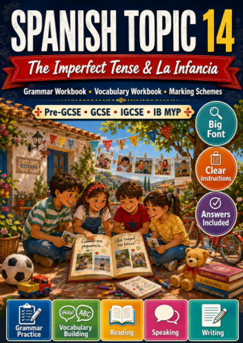 Spanish La Infancia Vocabulary | Childhood & School Memories | KS3 GCSE IGCSE MYP + Answers