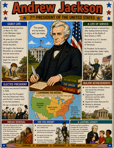 Andrew Jackson I Educational Infographic