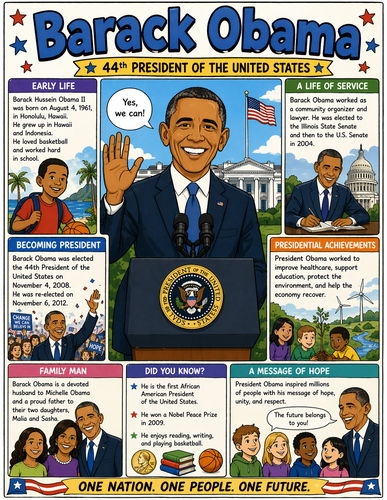 Barack Obama I Educational Infographic