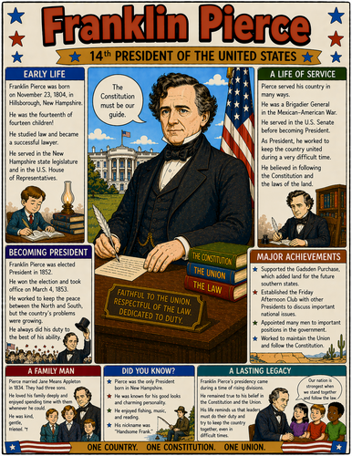 Franklin Pierce I Educational Infographic