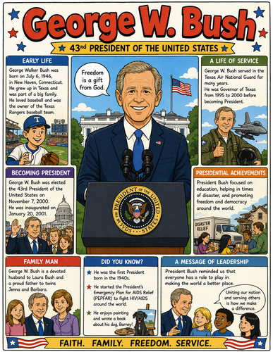 George W. Bush I Educational Infographic