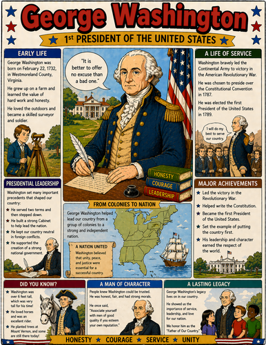 George Washington I Educational Infographic