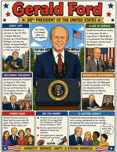 Gerald Ford I Educational Infographic