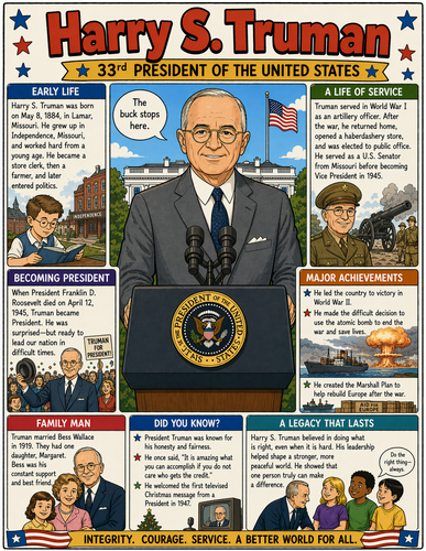 Harry S. Truman I Educational Infographic