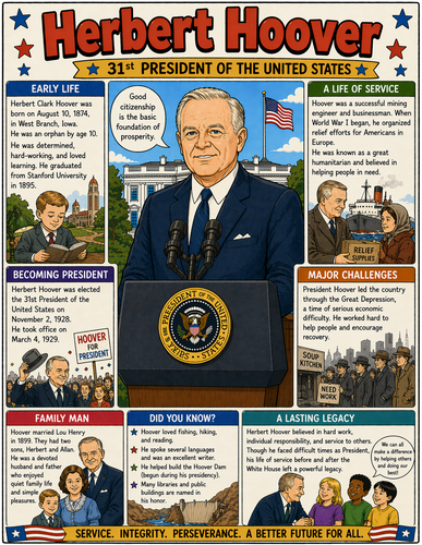 Herbert Hoover I Educational Infographic