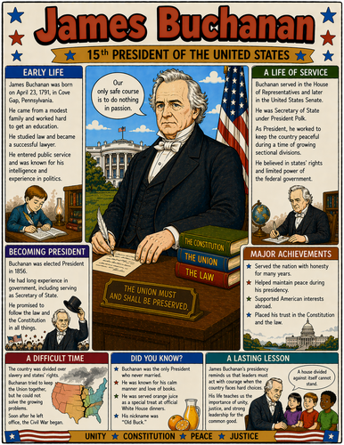 James Buchanan I Educational Infographic