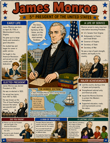 James Monroe I Educational Infographic