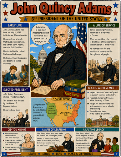 John Quincy Adams I Educational Infographic