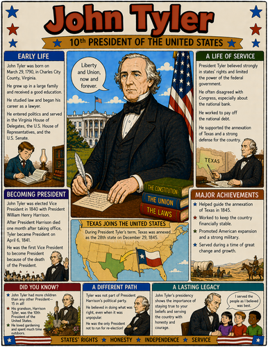 John Tyler I Educational Infographic
