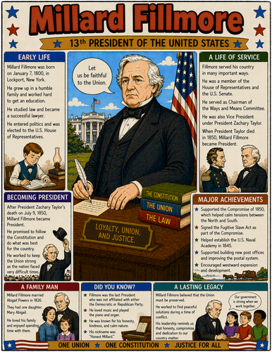 Millard Fillmore I Educational Infographic