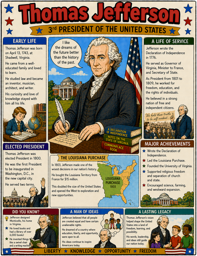 Thomas Jefferson I Educational Infographic