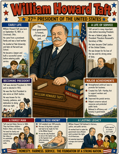 William Howard Taft I Educational Infographic