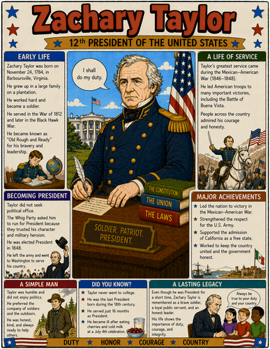 Zachary Taylor I Educational Infographic