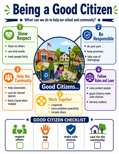Being a Good Citizen I Educational Poster