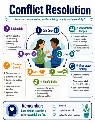 Conflict Resolution I Educational Poster