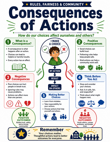 Consequences of Actions I Educational Poster