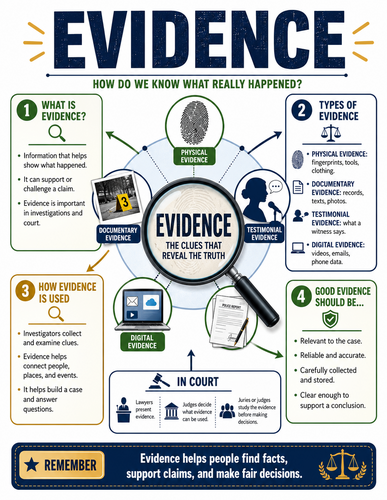 Evidence I Educational Poster