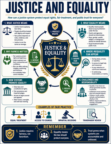Justice and Equality I Educational Poster