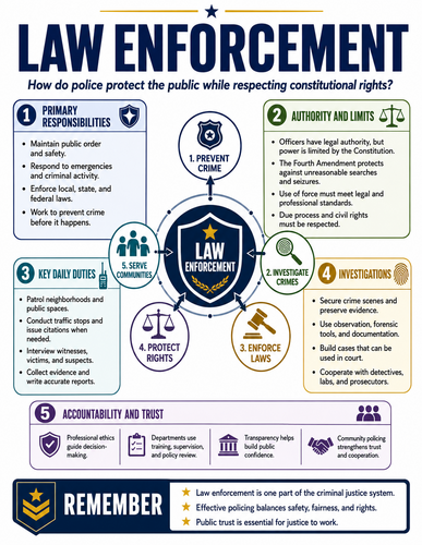 Law Enforcement I Educational Poster