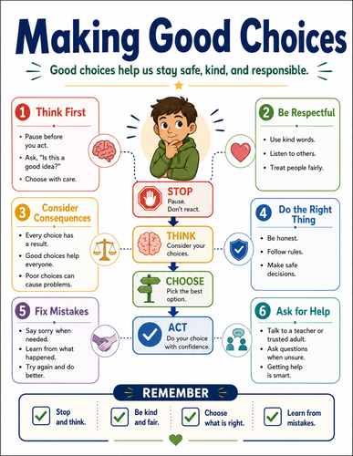 Making Good Choices I Educational Poster
