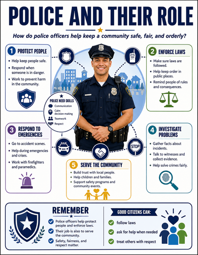 Police and Their Role I Educational Poster