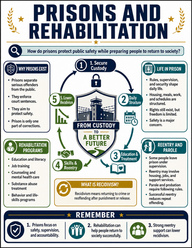 Prisons and Rehabilitation I Educational Poster