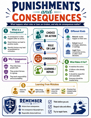 Punishments and Consequences I Educational Poster