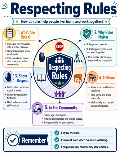 Respecting Rules I Educational Poster