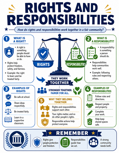 Rights and Responsibilities I Educational Poster