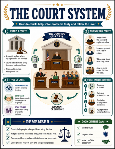 The Court System I Educational Poster