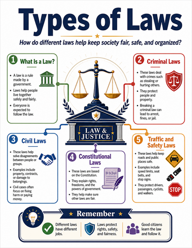 Types of Laws I Educational Poster