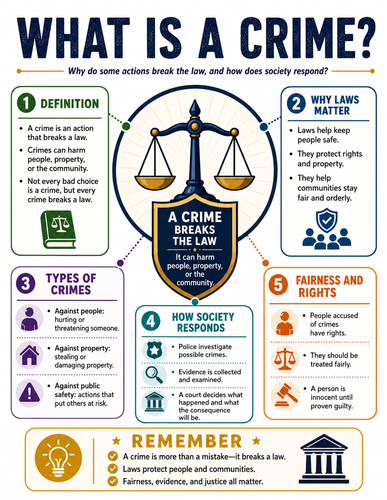What Is a Crime I Educational Poster