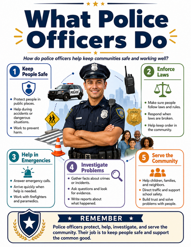 What Police Officers Do I Educational Poster