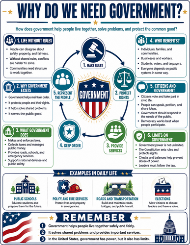 Why Do We Need Government I Educational Poster