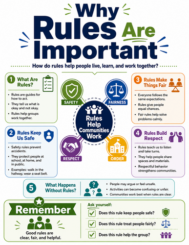 Why Rules Are Important I Educational Poster